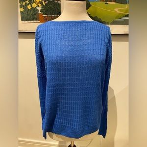 JCrew French blue linen sweater, size XL